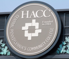 HACC on overhead sign at Hbg Main Entrance HACC on overhead sign at Hbg Main Entrance