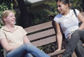 Students on a bench