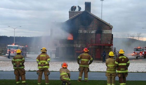Putting out a fire