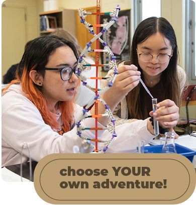 Two girls in a lab