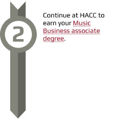 Continue at HACC to earn your Music Business associate degree.