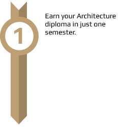 Earn your Architecture diploma in one semester.