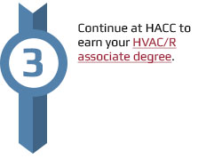 Continue to earn your HVAC/R associate degree.