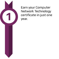 Earn your Computer Network Technology certificate in just one year.