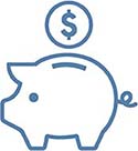 Apply for financial aid piggy bank